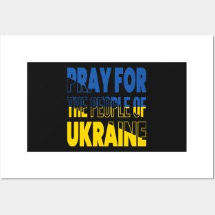 PRAYING FOR UKRAINE - FLAG OF UKRAINE DESIGN Posters and Art